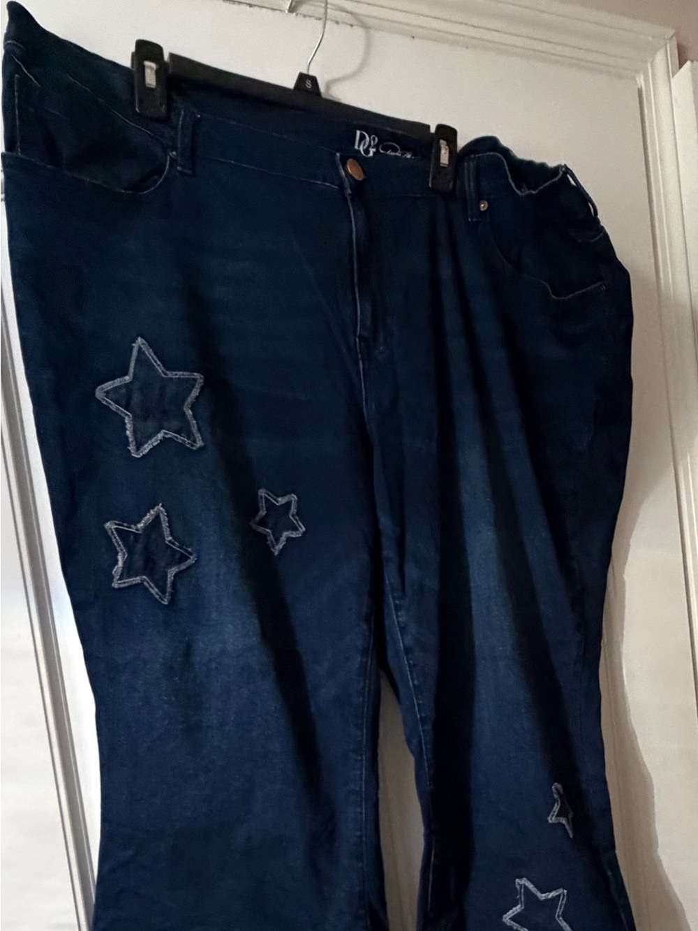 Size 24WP DG2 Diane Gilman Capri Women’s Jeans with Star Embroidery